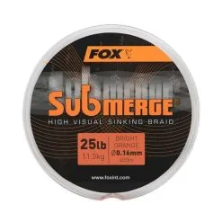 Fox Submerge High Visual Sinking Braid Bright Orange Ø0,16mm 25lb 600m