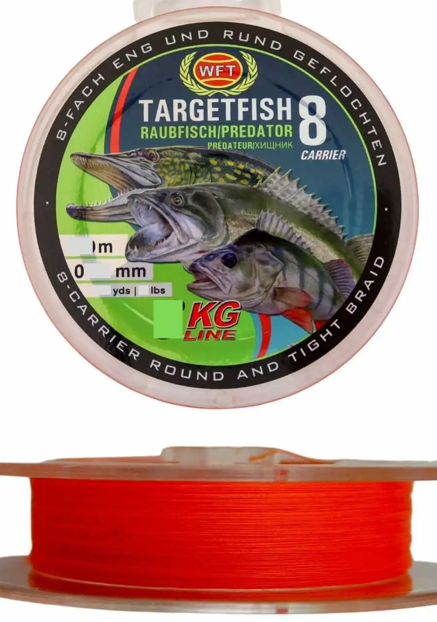 WFT Targetfish 8 Raubfisch 0,10 Mm 7 Kg 150 Meter Orange 3 WFT Targetfish 8 Raubfisch 0,10 Mm 7 Kg 150 Meter Orange